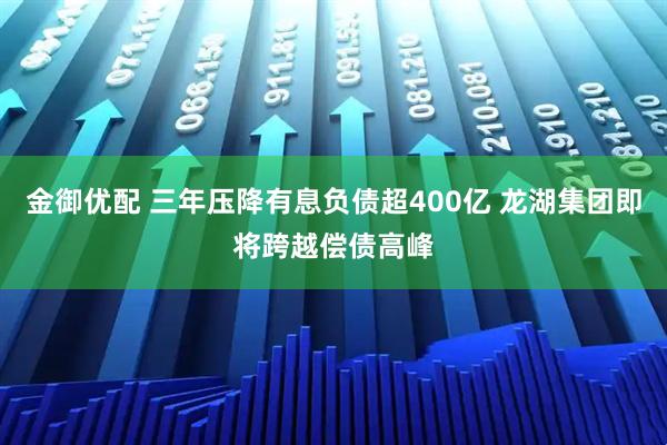 金御优配 三年压降有息负债超400亿 龙湖集团即将跨越偿债高峰